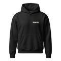 THE HIGHEST TENTH Oversized Hoodie Schwarz, Vorderansicht mit ZEHNTEL Brustlogo
