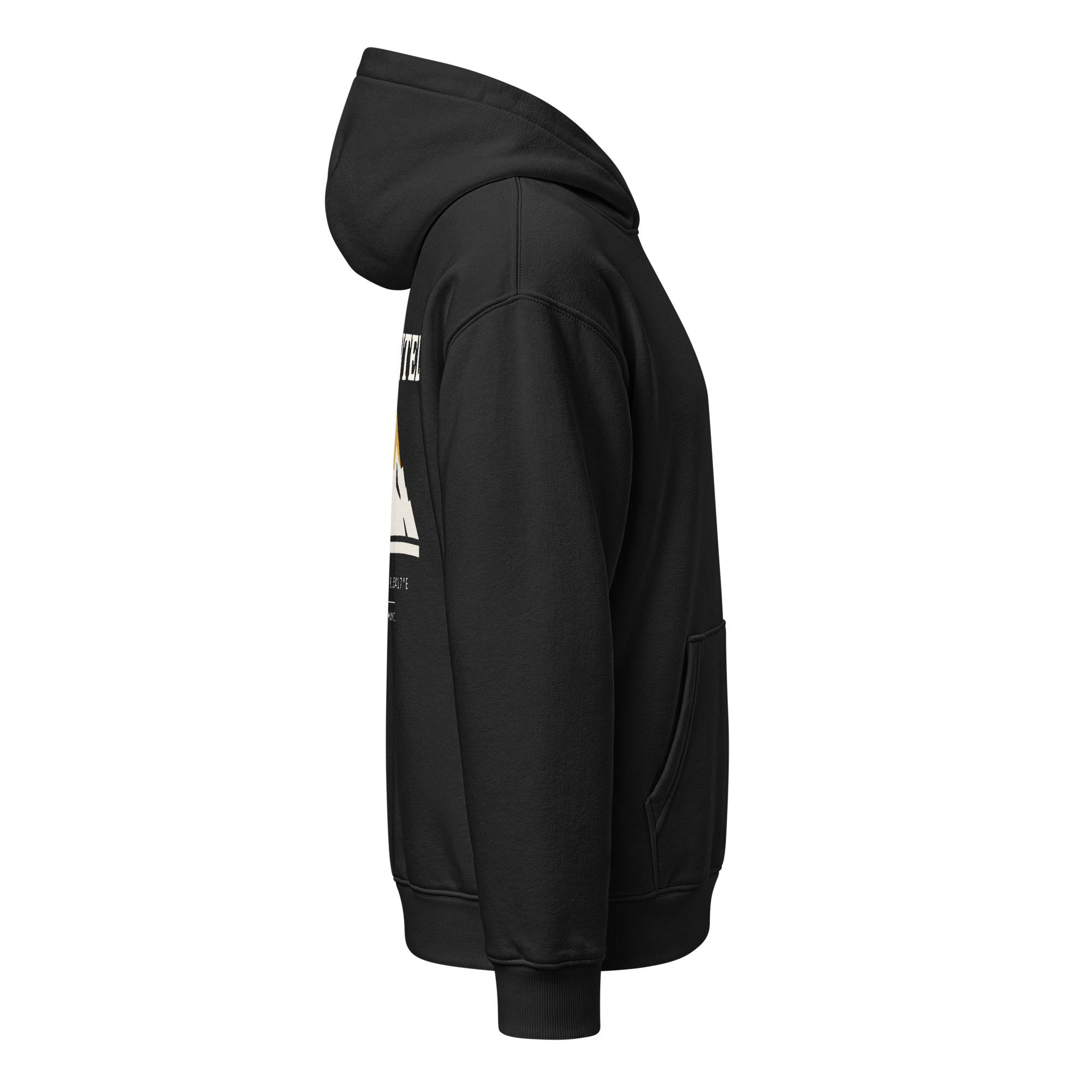 THE HIGHEST TENTH Oversized Hoodie Natur, Seitenansicht rechts
