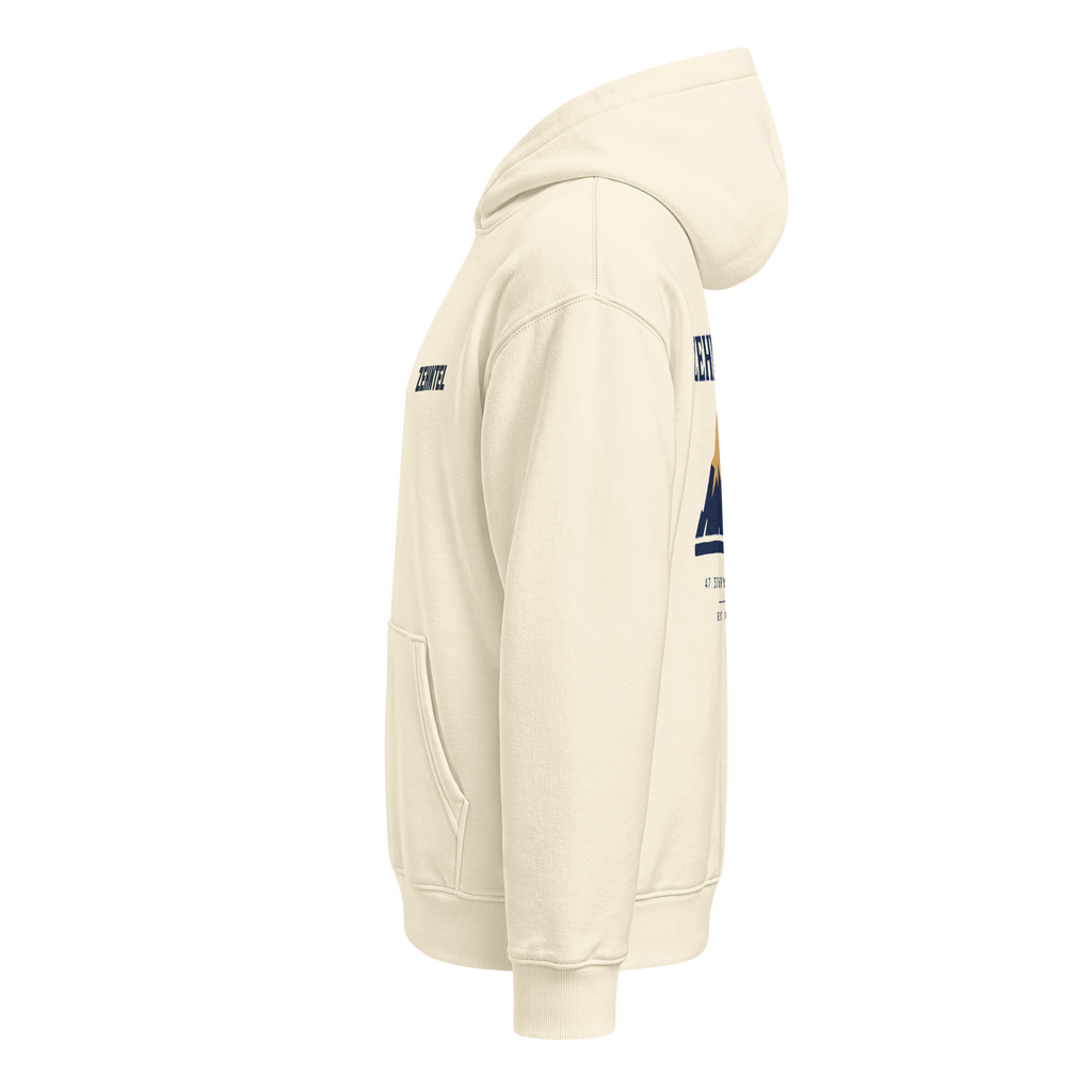 THE HIGHEST TENTH Oversized Hoodie Creme, Seitenansicht links