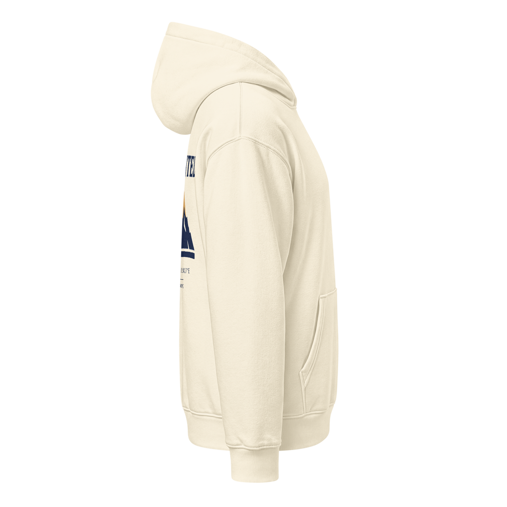 THE HIGHEST TENTH Oversized Hoodie Creme, Seitenansicht rechts