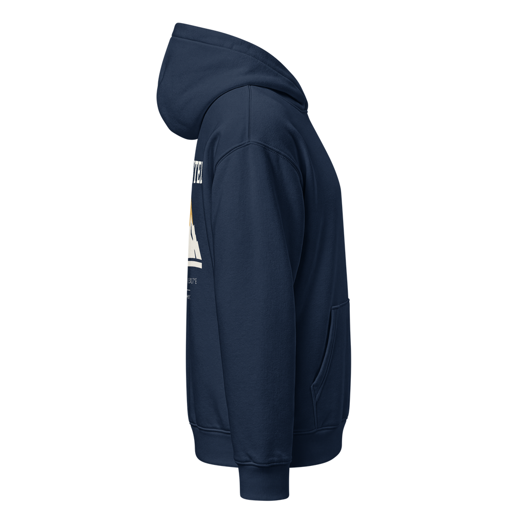 THE HIGHEST TENTH Oversized Hoodie French Navy, Seitenansicht rechts