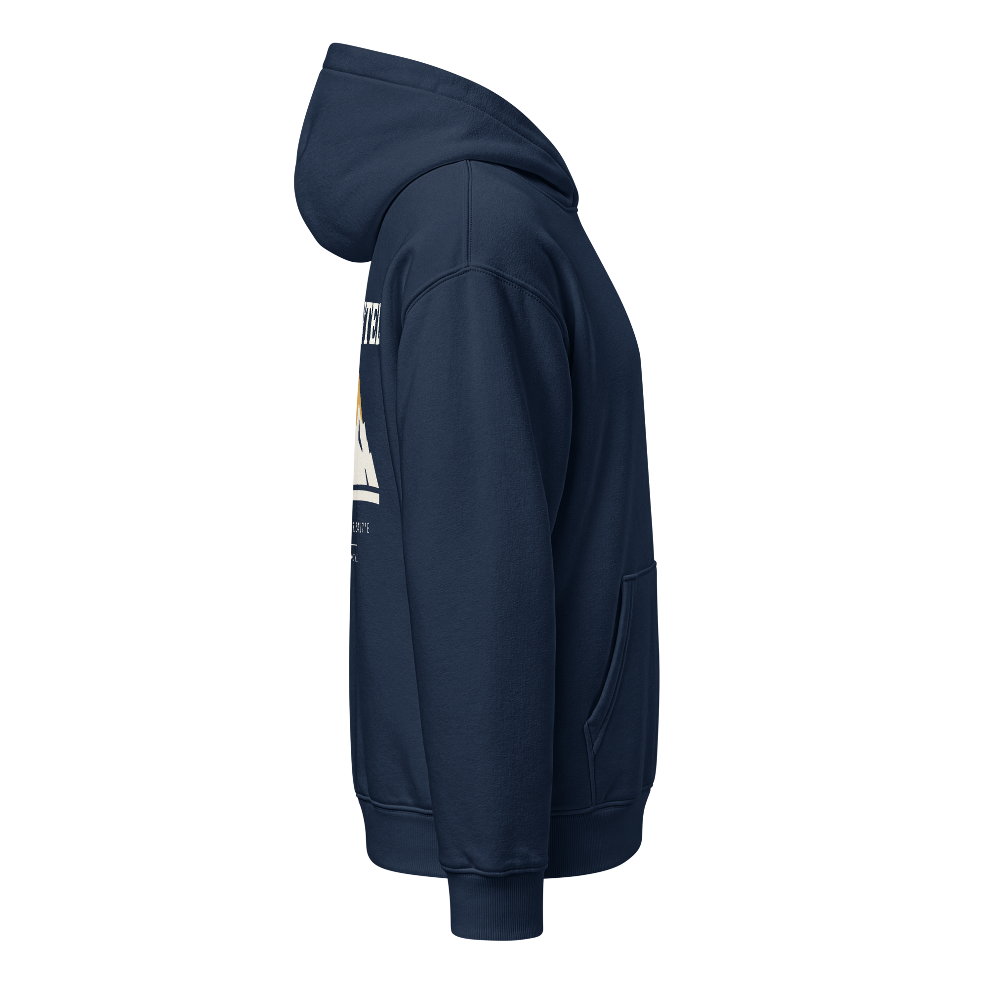THE HIGHEST TENTH Oversized Hoodie French Navy, Seitenansicht rechts