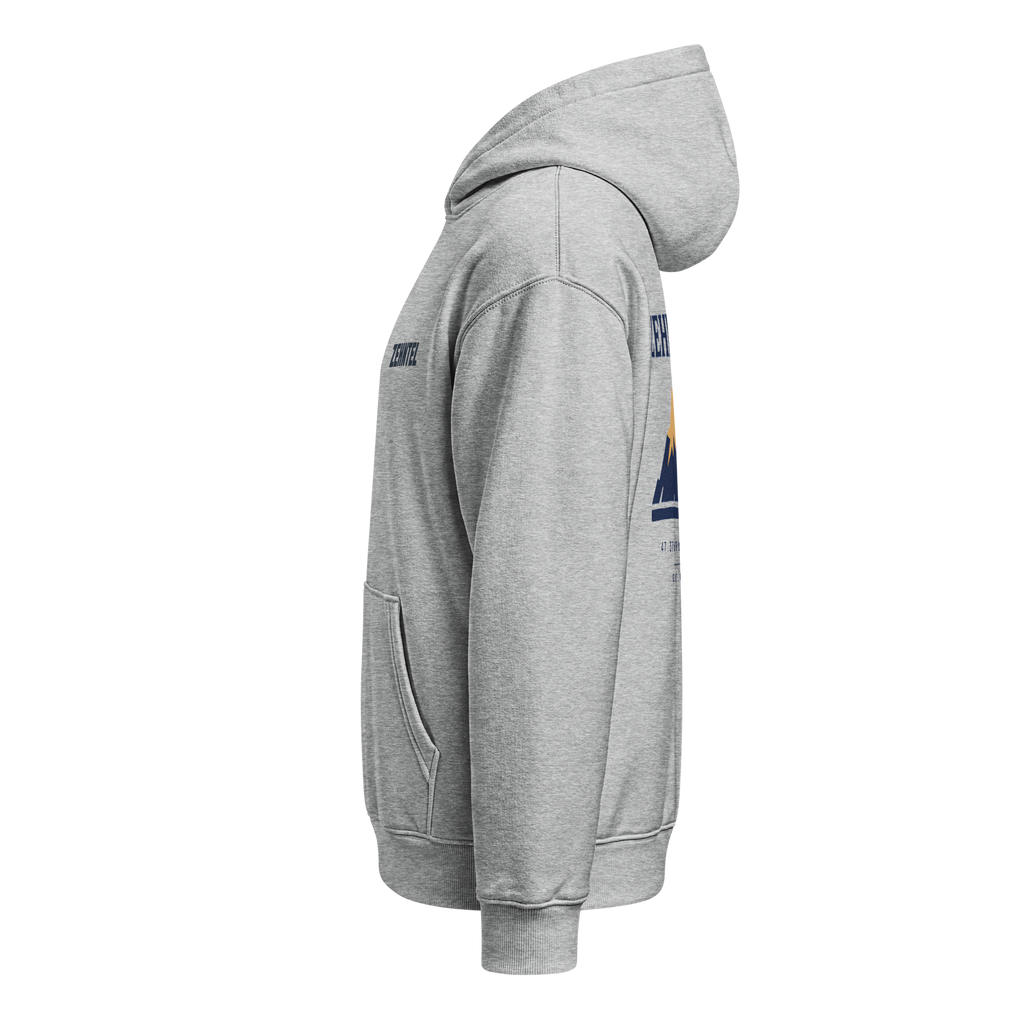 THE HIGHEST TENTH Oversized Hoodie Heather Grau, Seitenansicht links