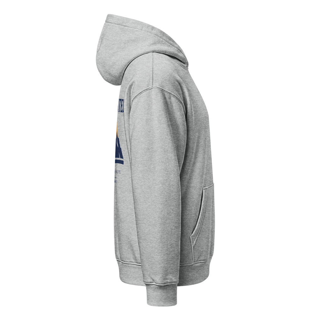 THE HIGHEST TENTH Oversized Hoodie Heather Grau, Seitenansicht rechts