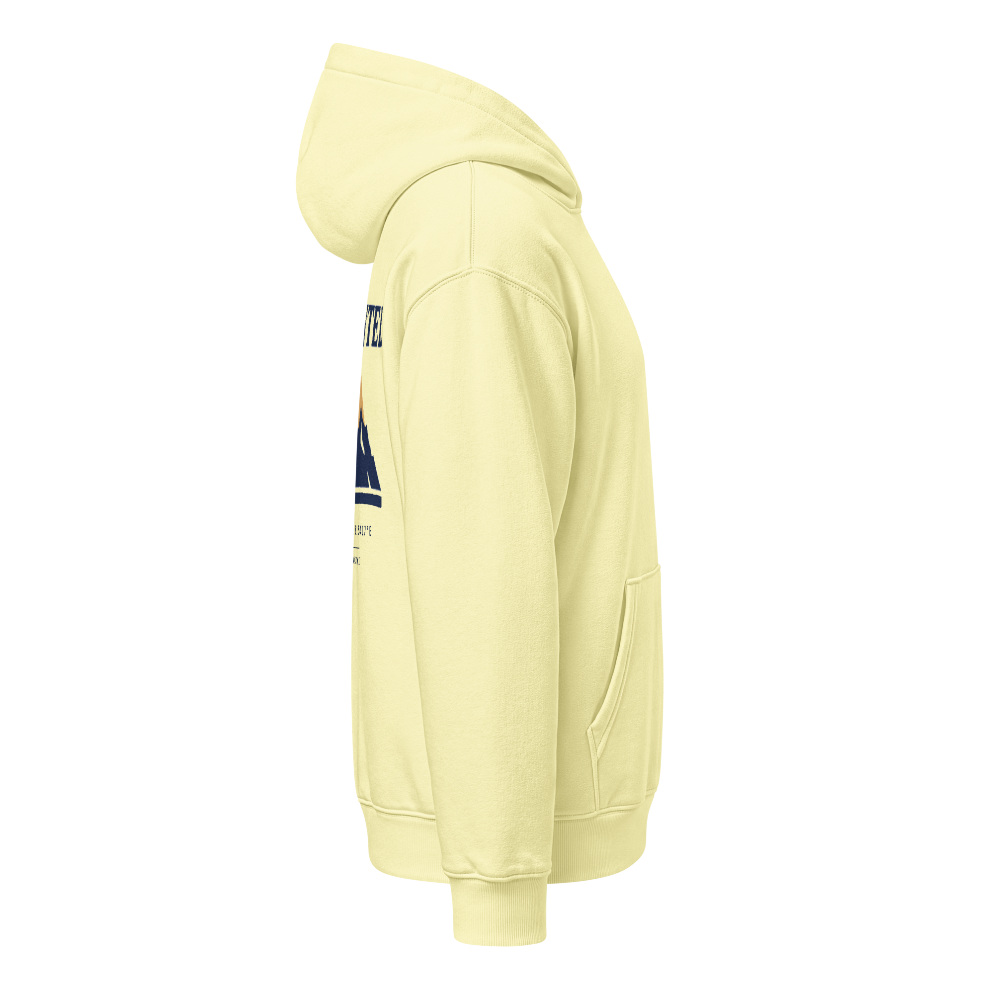 THE HIGHEST TENTH Oversized Hoodie Lemon Sorbet, Seitenansicht rechts