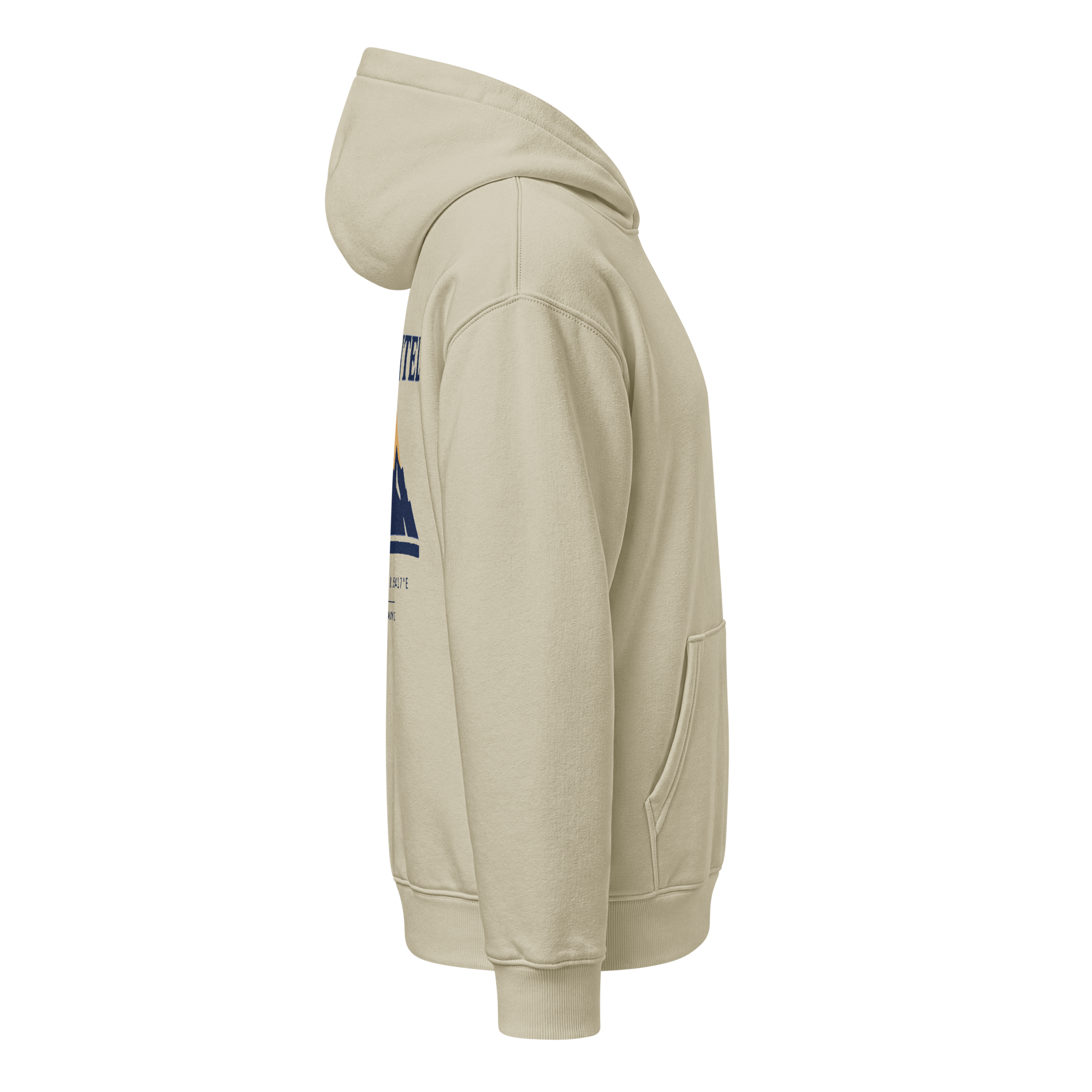 THE HIGHEST TENTH Oversized Hoodie Stein, Seitenansicht rechts