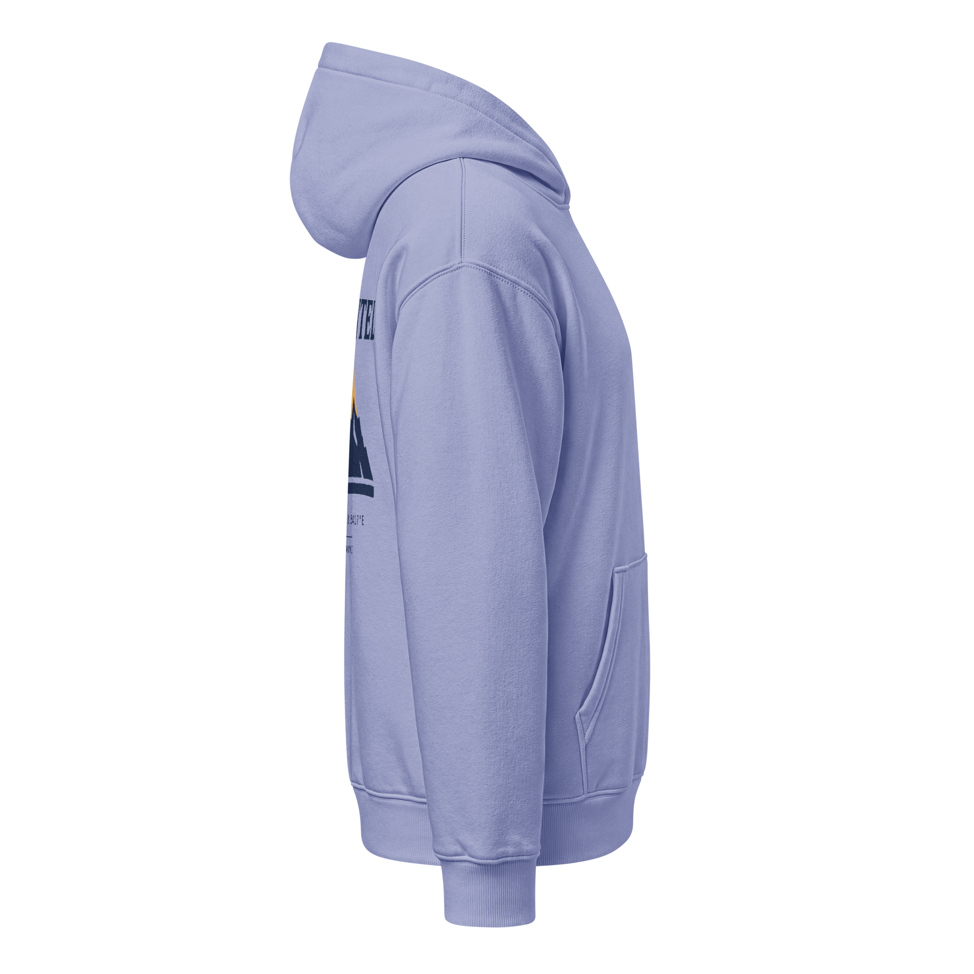 THE HIGHEST TENTH Oversized Hoodie Violett, Seitenansicht rechts
